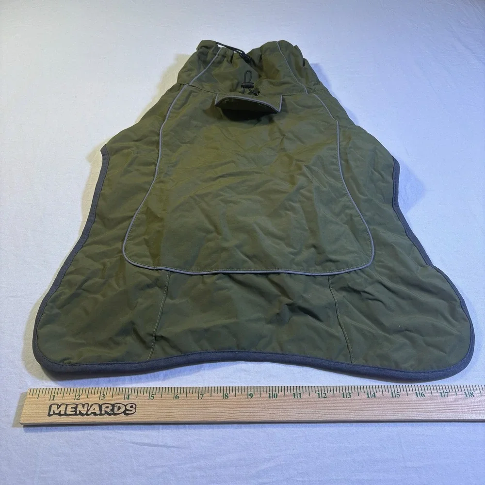 Olive Green‎ Puffer Dog Coat Winter Warm Vest Small Size Pet Apparel
